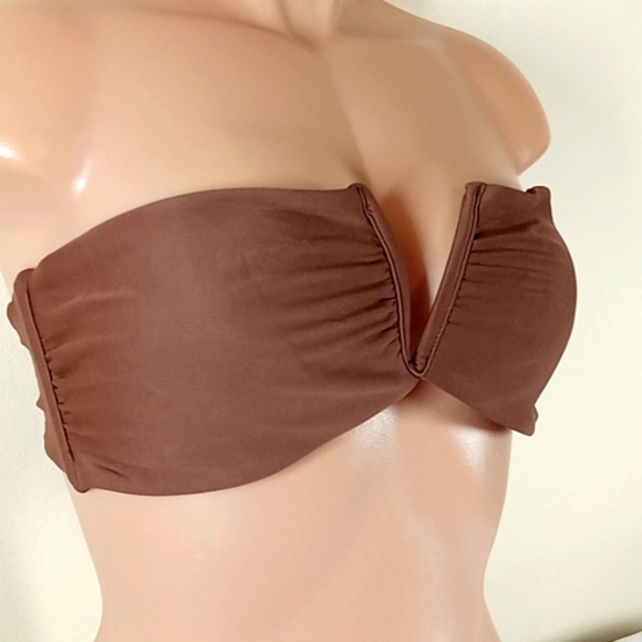 NEW Andie Bikini Extra Small Swim Vacation The Scala Top Espresso Brown XS - Picture 2 of 5